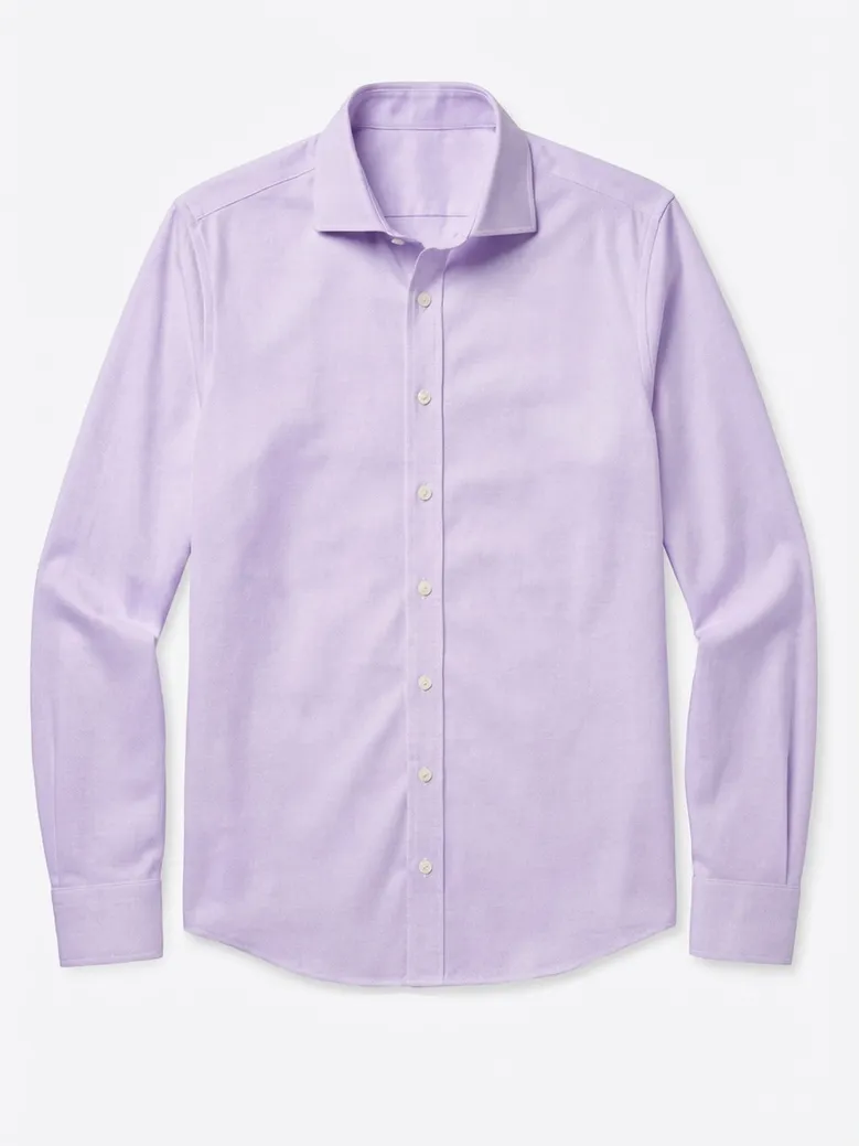 Chemise en Oxford Royal mauve facile à repasser