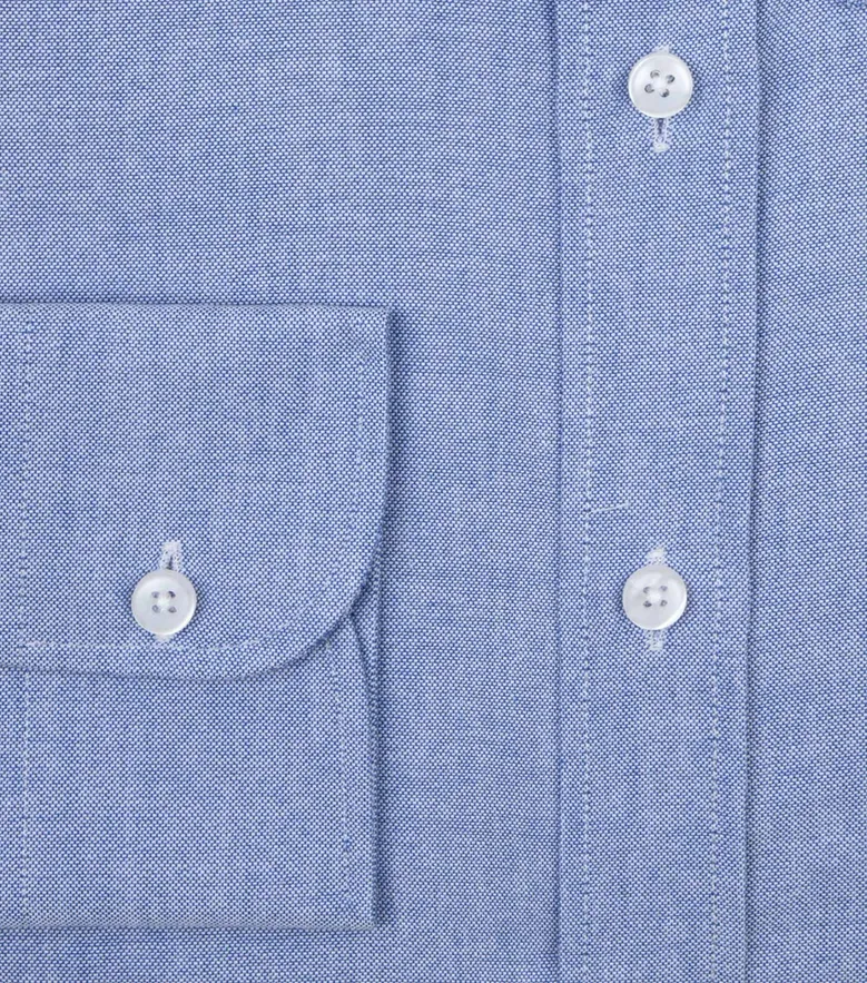Chemise en Oxford sport bleu uni