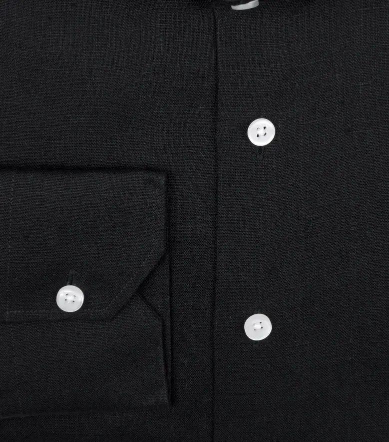 Bügelleichtes, schlichtes weißes Popeline-Hemd