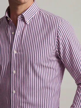 Blau gestreiftes Popeline-Hemd